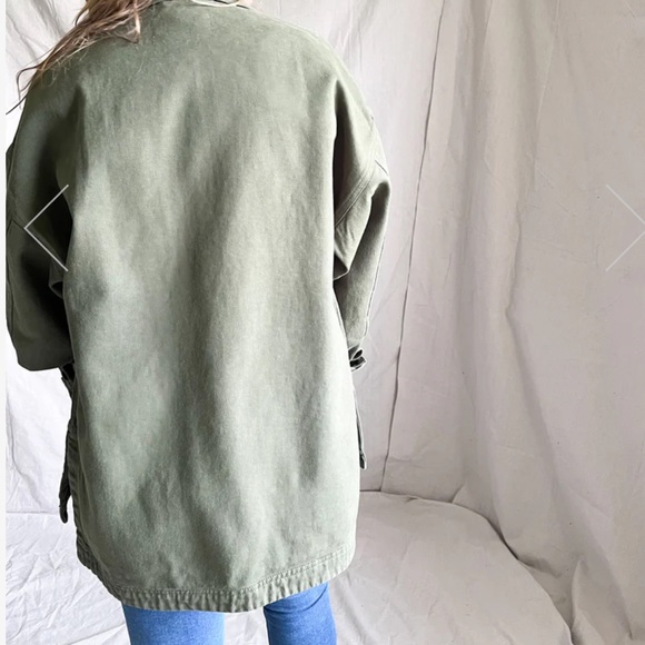 NWT Free People olive green canvas jacket - Picture 4 of 6